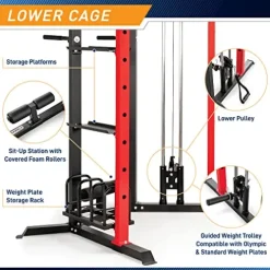 MARCY Power Cage System with Adjustable Weight Bench SM-7393 Multi