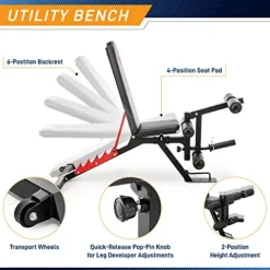 MARCY Power Cage System with Adjustable Weight Bench SM-7393 Multi