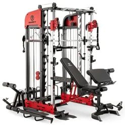 MARCY Pro Deluxe Smith Cage Home Gym System for Weight Training SM-7553 Multi