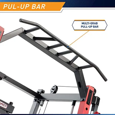 MARCY Smith Machine Cage System Home Gym Multifunction Rack SM-4033 Red