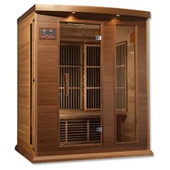 MAXXUS 3 Per Low EMF FAR Infrared Carbon Canadian Red Cedar Sauna Red