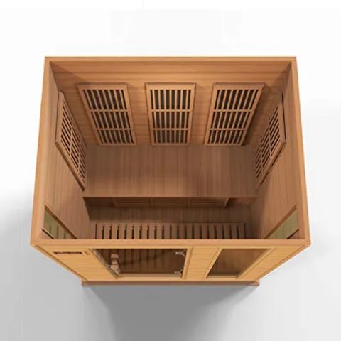 MAXXUS 3 Per Low EMF FAR Infrared Carbon Canadian Red Cedar Sauna Red