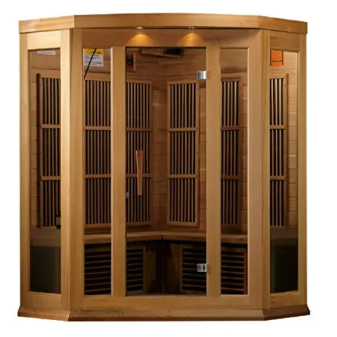 MAXXUS FAR Infrared Carbon Corner Cedar Sauna Red