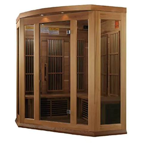 MAXXUS FAR Infrared Carbon Corner Cedar Sauna Red