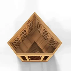 MAXXUS FAR Infrared Carbon Corner Cedar Sauna Red