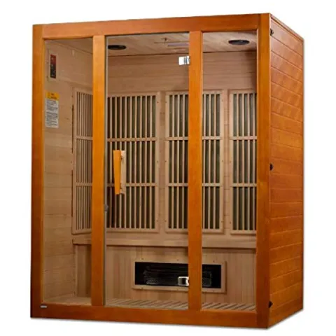 Maxxus Sauna Alpine 3 Person Low EMF FAR Infrared Sauna Canadian Hemlock