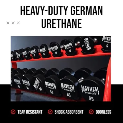 Mayhem Strength V3 Urethane Dumbbells Set Black