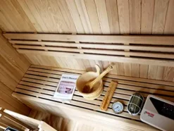 MCP Sauna Canadian Hemlock Wood Traditional Swedish 4 Person Indoor Sauna Spa 72