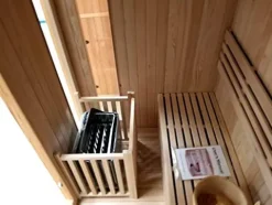 MCP Sauna Canadian Hemlock Wood Traditional Swedish 4 Person Indoor Sauna Spa 72