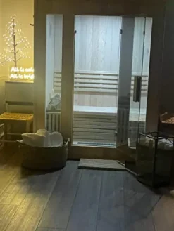 MCP Sauna Canadian Hemlock Wood Indoor Sauna Spa 60″ 2-3 Person Wet/Dry Heater