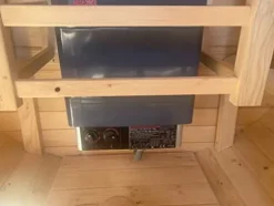 MCP Sauna Canadian Pine Wood Outdoor Barrel Sauna 4 Person 9KW Heater Lava Rocks