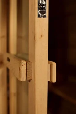 MCP Sauna Canadian Pine Wood Outdoor Barrel Sauna 4 Person 9KW Heater Lava Rocks