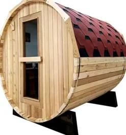 MCP Sauna Canadian Red Cedar Wood Outdoor Barrel Steam Sauna 6KW Heater