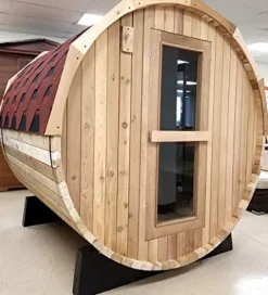 MCP Sauna Canadian Red Cedar Wood Outdoor Barrel Steam Sauna 6KW Heater