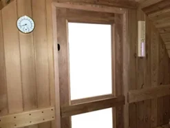 MCP Sauna Canadian Red Cedar Wood Outdoor Barrel Steam Sauna 6KW Heater