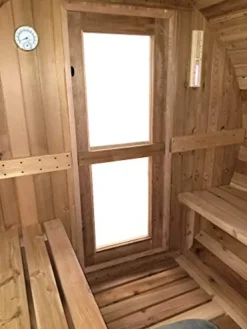 MCP Sauna Canadian Red Cedar Wood Outdoor Barrel Steam Sauna 6KW Heater