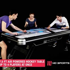 MD Sports 7.5′ Titan Air Powered Hockey Overhead Score Table White/Black