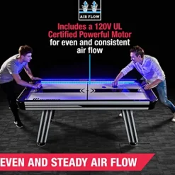 MD Sports Arcade Air Hockey Table White/Black/Gray