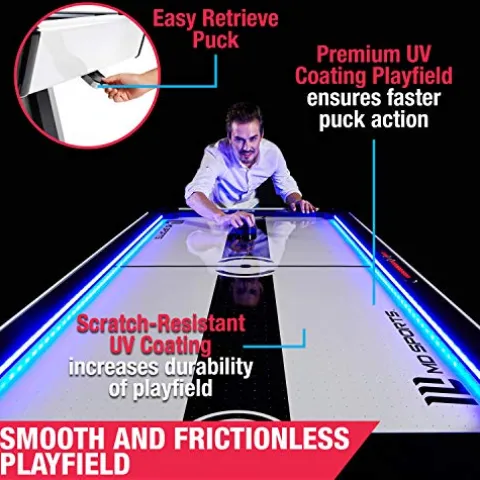 MD Sports Arcade Air Hockey Table White/Black/Gray