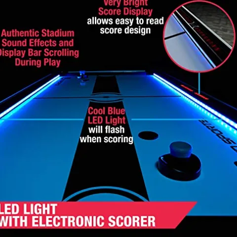 MD Sports Arcade Air Hockey Table White/Black/Gray