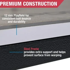 MD Sports Quick Fold Table Tennis Table Brown Wood Grain & White