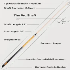 Meucci Pool Cue – Recession Buster 5, Black Accent