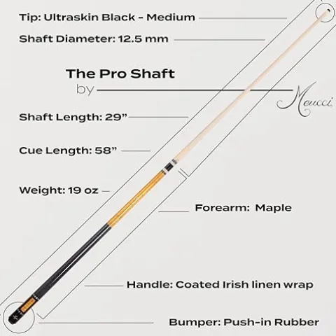 Meucci Pool Cue – Recession Buster 5, Black Accent