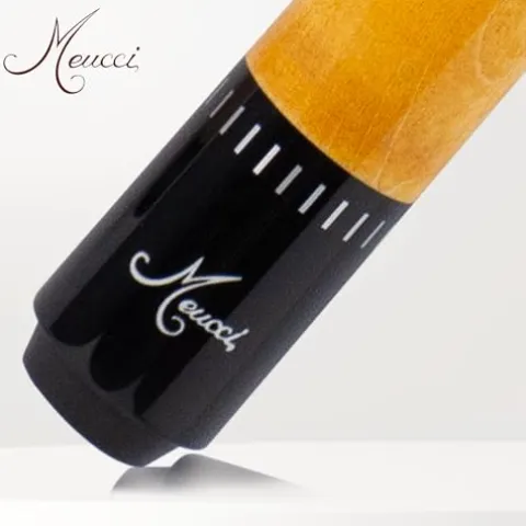 Meucci Pool Cue – SW Bar Box 1, Smoke Stained Forearm, Curly Maple Points, High Impact Cue Tips, Irish Linen Wrap – 19 Oz Professional Billiard Stick
