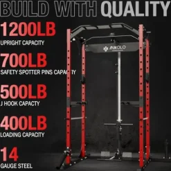 Mikolo Power Cage with LAT Pulldown Red