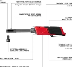 Millwavkee Extended Reach Box Ratchet Compatible with Milwaukee 3050-20 M12 FUEL 12V Bare Tool