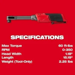 Millwavkee Extended Reach Box Ratchet Compatible with Milwaukee 3050-20 M12 FUEL 12V Bare Tool