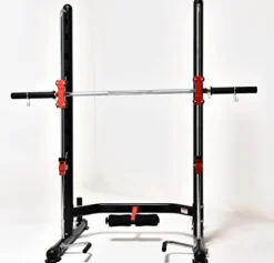 MiM USA Compact Smith Machine and Squat Rack Pro Black and Red
