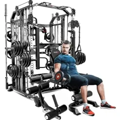 MiM USA Hercules 1001 Commercial Smith Machine and Functional Trainer Black