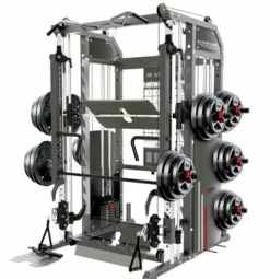 MiM USA Hercules Pro Commercial Smith Machine Functional Trainer Power Rack Black