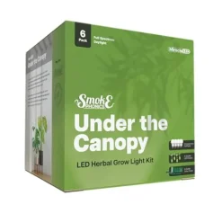 Miracle LED Smokephonics Indoor Grow Light Kit – Double Plant Yield, Full Spectrum 150W Bulbs & 4-Socket Fixture with Timer (6-Pack)