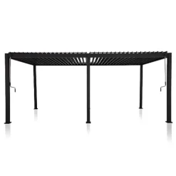 MIRADOR 111DA Louvered Pergola 10Ft x 20Ft Adjustable Roof Charcoal