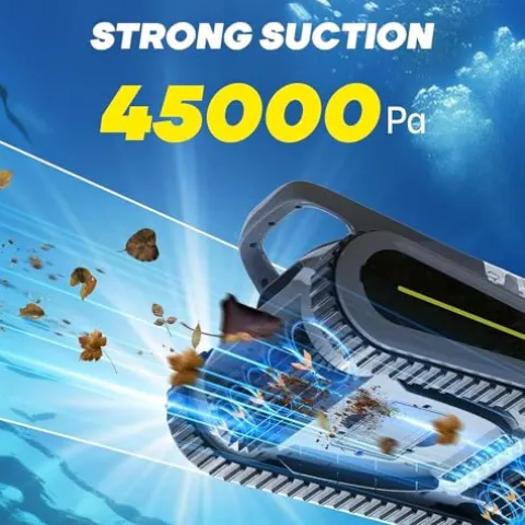 Miuedo Seauto Cordless Robotic Pool Cleaner Grey Black