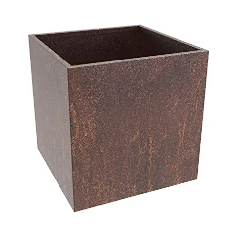 MK Designs Corten Steel Cube Outdoor Planter X-Large 28″ L x 28″ W x 28″ H