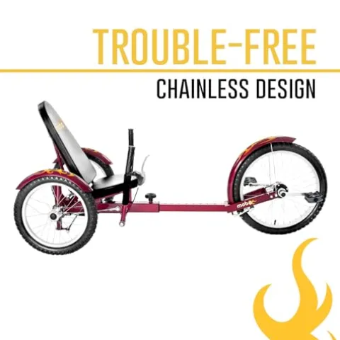 MOBO Triton Pro Adult Tricycle Recumbent Trike Cranberry