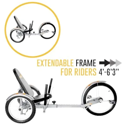 MOBO Triton Pro Recumbent Tricycle Silver