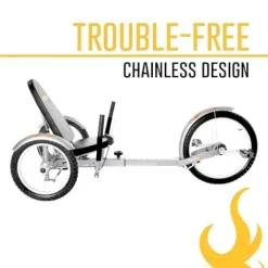 MOBO Triton Pro Recumbent Tricycle Silver