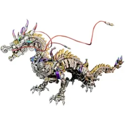 ModelForgeX DIY Mechanical Dragon Model Kit 3D 50cm Metal Punk 2030+ PCS Multicolor