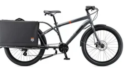 Mongoose Envoy Cargo Bike Grey 26-Inch Wheels 8-Speed Shimano Drivetrain