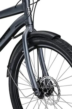 Mongoose Envoy Cargo Bike Grey 26-Inch Wheels 8-Speed Shimano Drivetrain