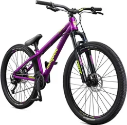 Mongoose Fireball Dirt Jump Mountain Bike 26-Inch Mechanical Disc Brakes Purple