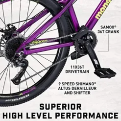 Mongoose Fireball Dirt Jump Mountain Bike 26-Inch Mechanical Disc Brakes Purple