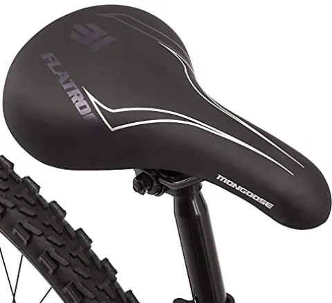 Mongoose Flatrock Womens Hardtail Mountain Bike 26-Inch Wheels 21 Speed Twist Shifters 16-Inch Lightweight Aluminum Frame Purple