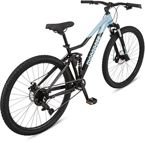 Mongoose Impasse 2.0 Mountain Bike 8-Speed Full Suspension 29-Inch Black/Blue