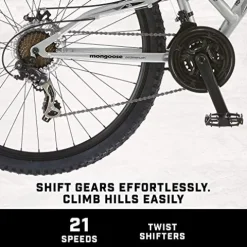 Mongoose Impasse Full Suspension Mountain Bike 18-Inch Aluminum Frame 29-Inch Wheels Silver