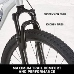 Mongoose Impasse Full Suspension Mountain Bike 18-Inch Aluminum Frame 29-Inch Wheels Silver